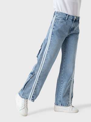 Wide Two Lines Jeans