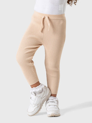 Ribbed knitted legging