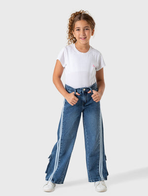 Wide Two Lines Jeans