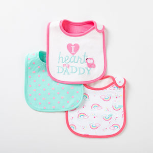 Daddy Heart 3PCS Bibs