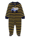 Striped Truck Fleece Sleepsuit