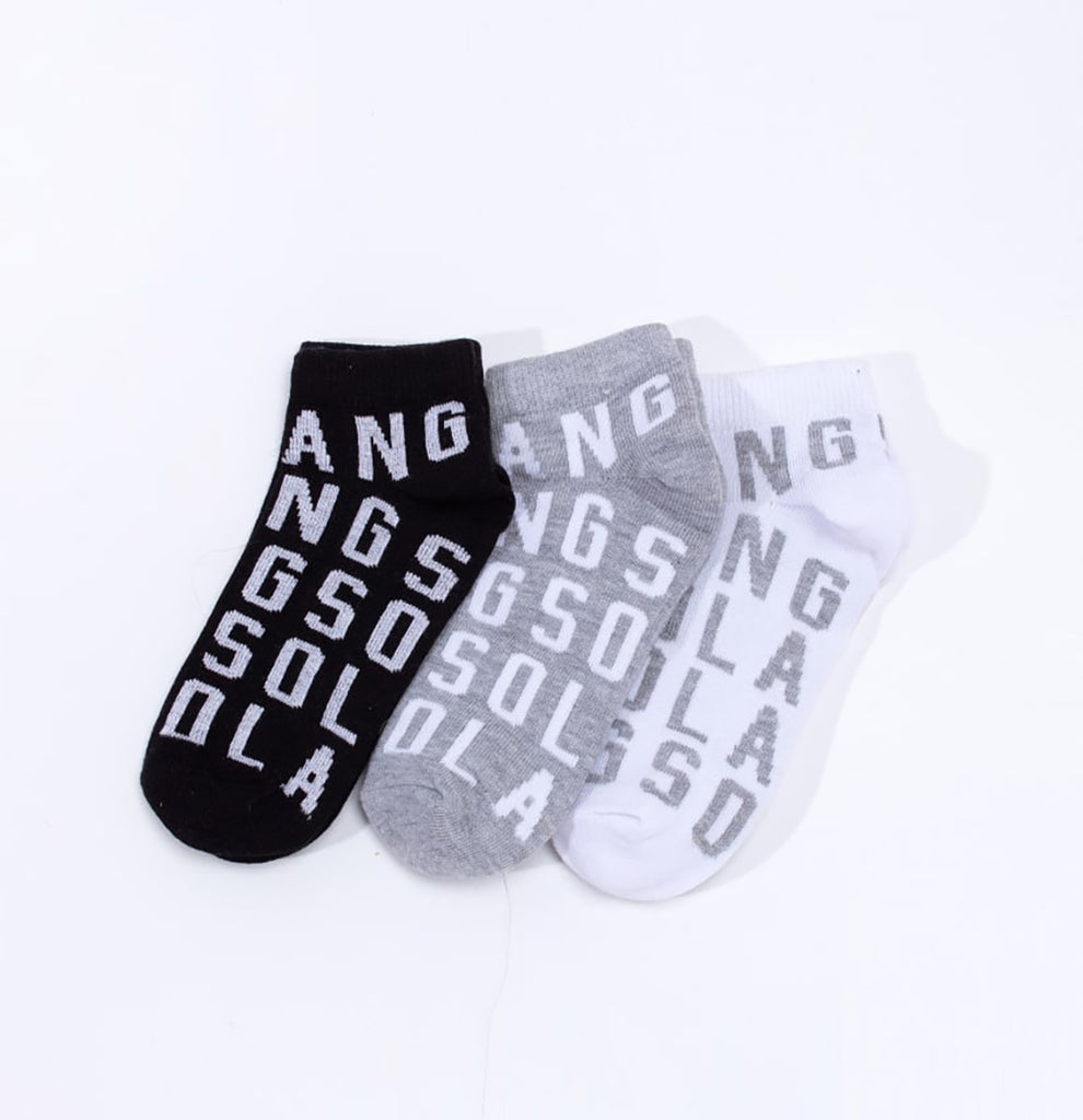 Words 3pcs Socks