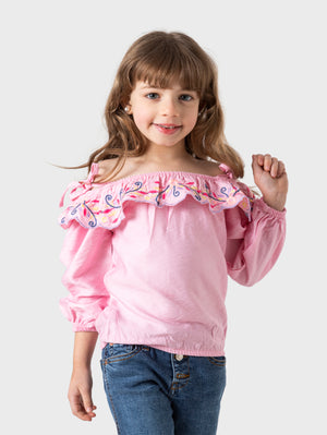 Embrodiery Floral Blouse